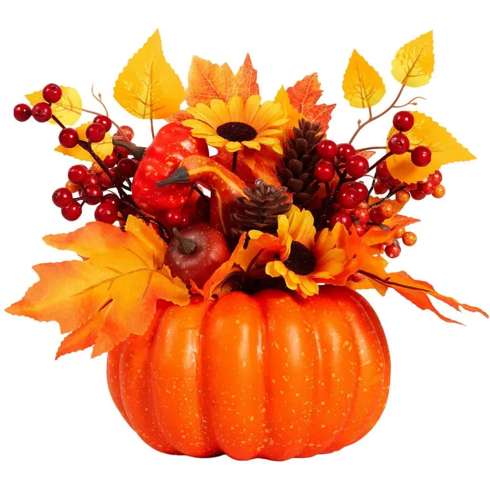 Floral Pumpkin - Orange image