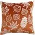 Hazel Embroidered Cushion - Rust