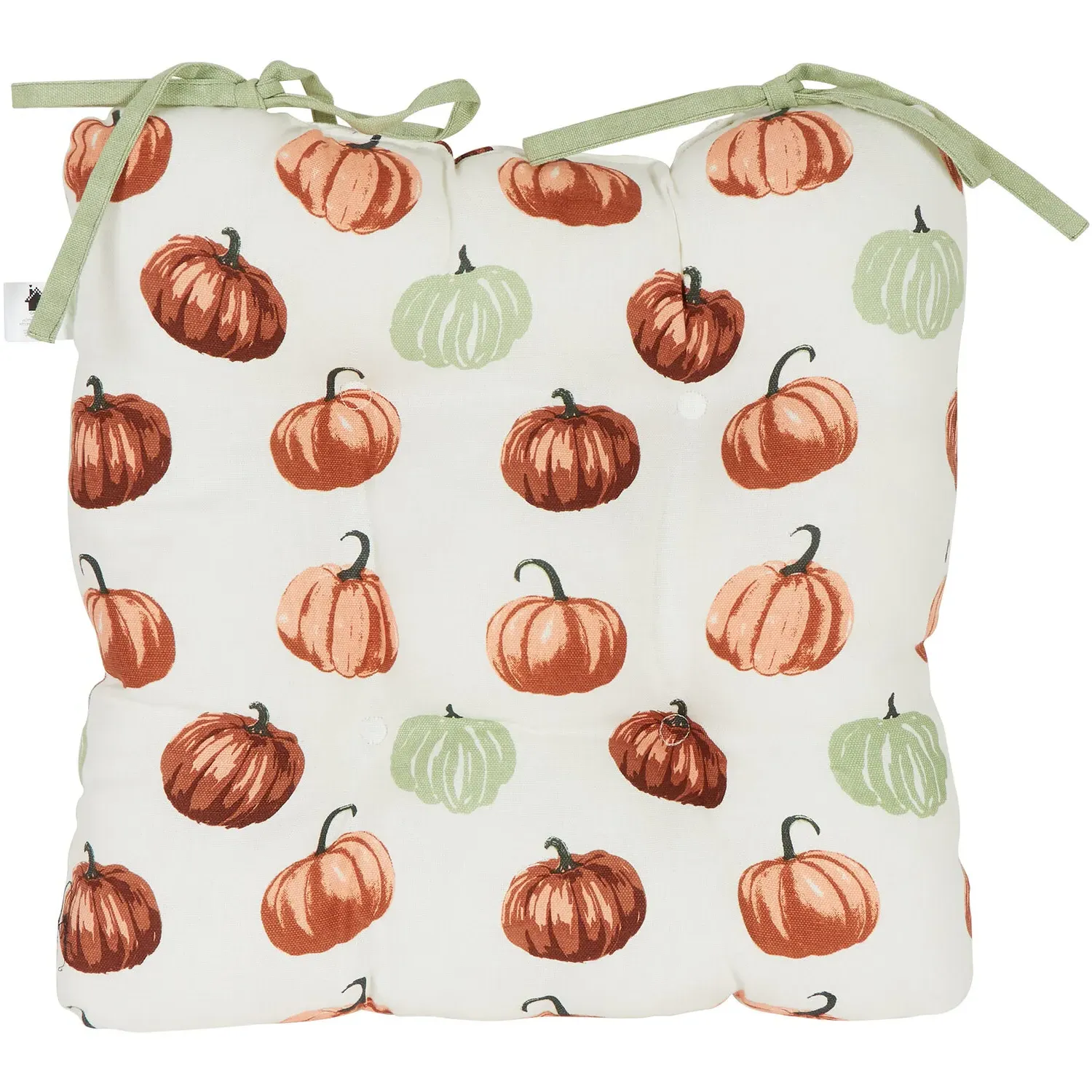 Pumpkin Design Seat Pad - White