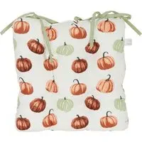 Pumpkin Design Seat Pad - White