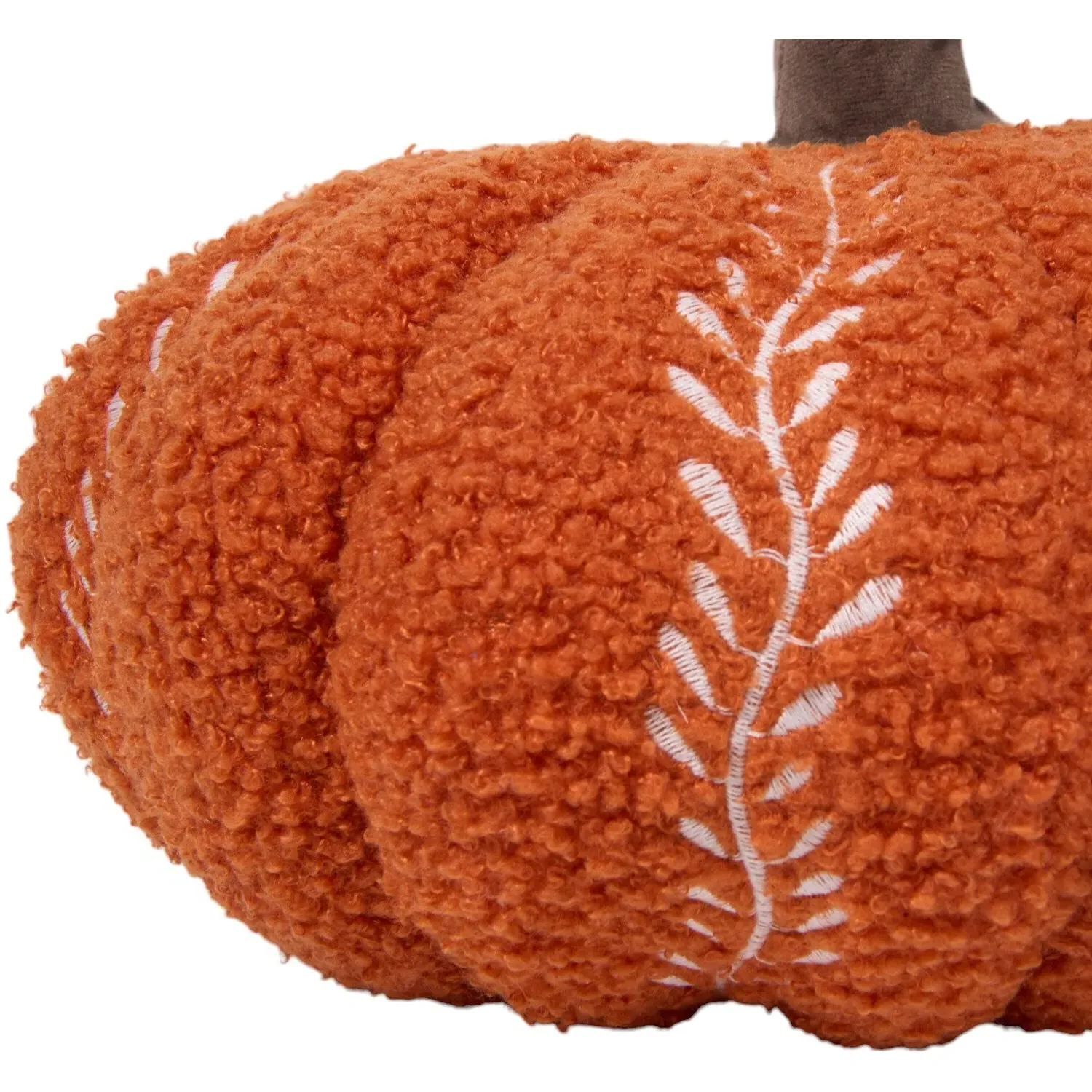 Pumpkin Embroidered Cushion - Orange