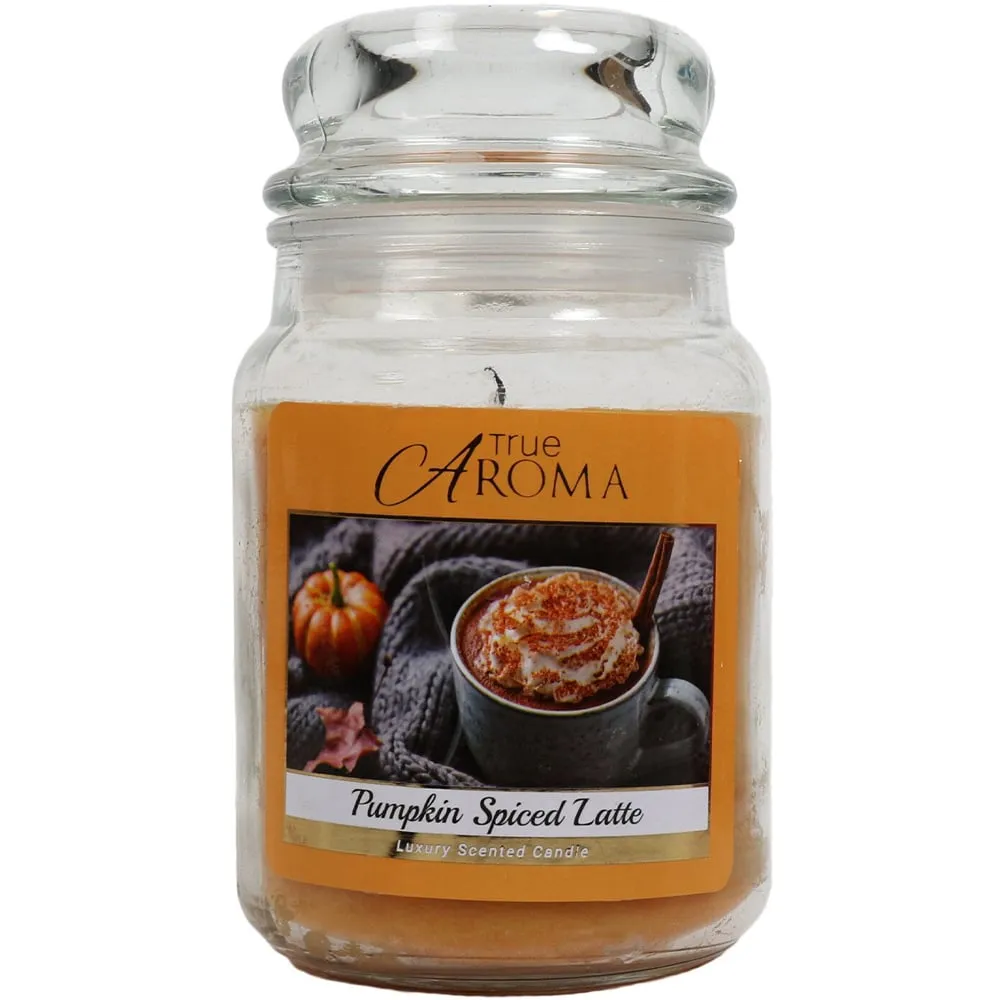 Pumpkin Spiced Latte Large Mason Jar Candle - Orange image