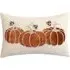 Set of 3 Pumpkin Cushions - Cream, Orange