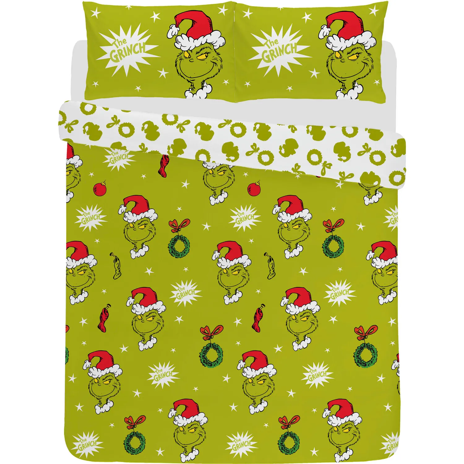 Double Duvet Set with Reversible Design - Festive Print