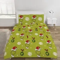Double Duvet Set with Reversible Design - Festive Print