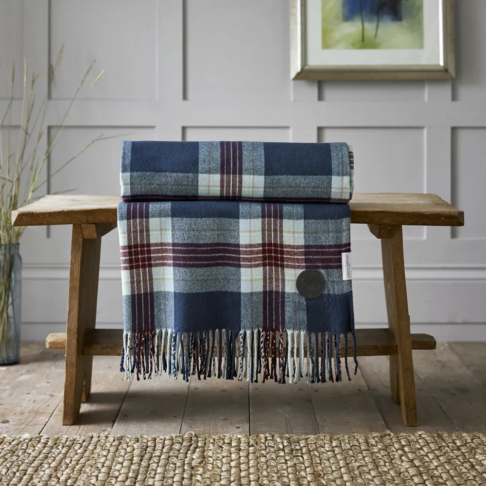 Ainsley Tartan Acrylic Throw - Multi
