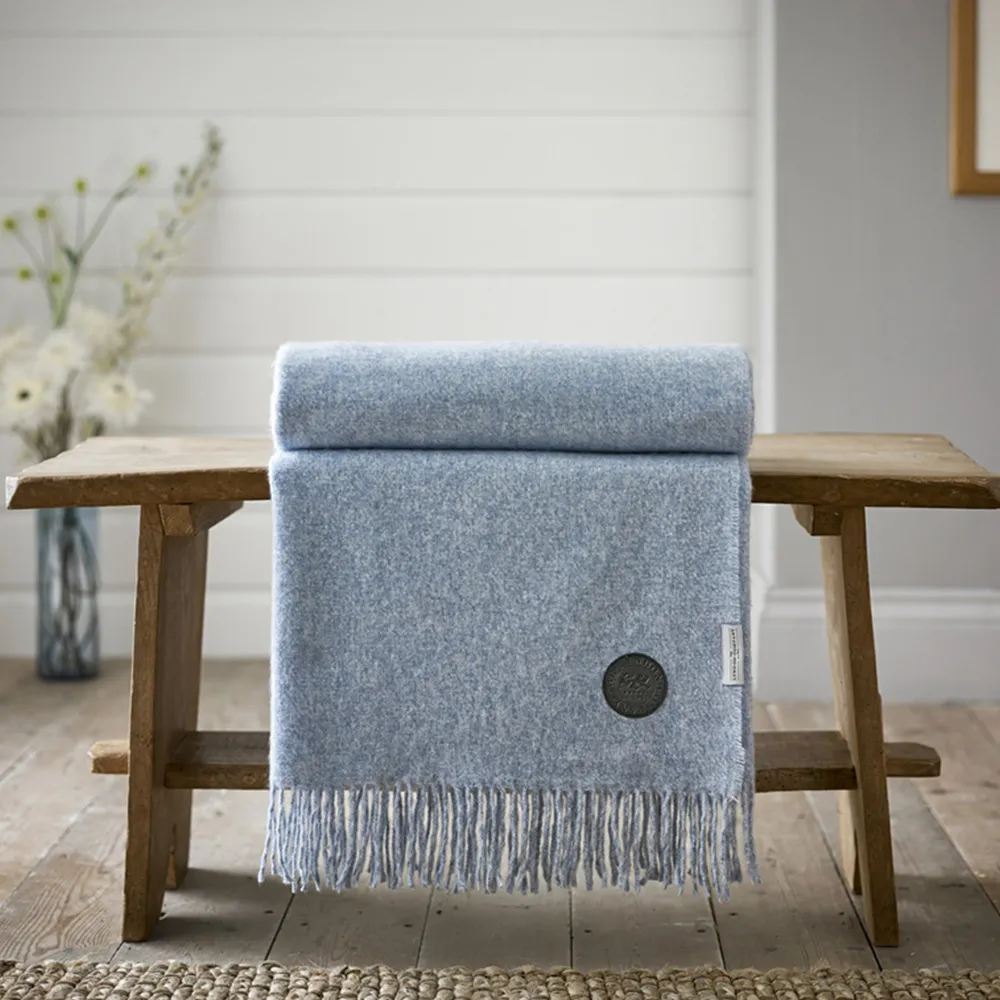 Arthington Throw - Blue, Cashmere