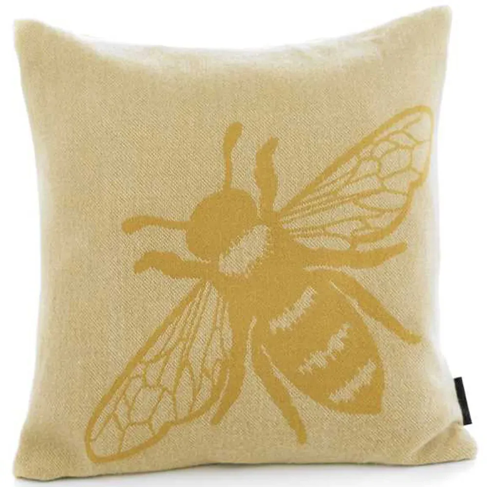 Bee Acrylic Cushion 45x45cm - Yellow