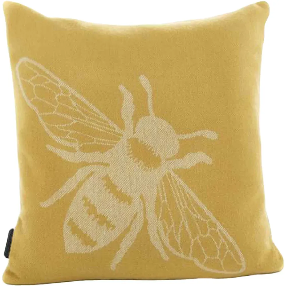 Bee Acrylic Cushion 45x45cm - Yellow image