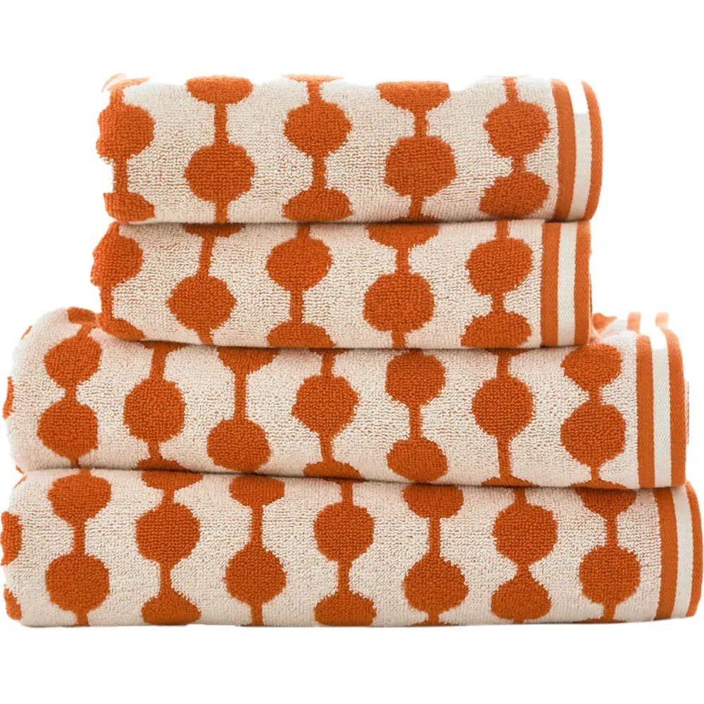 Bobbles Bath Towel - Orange, Cotton