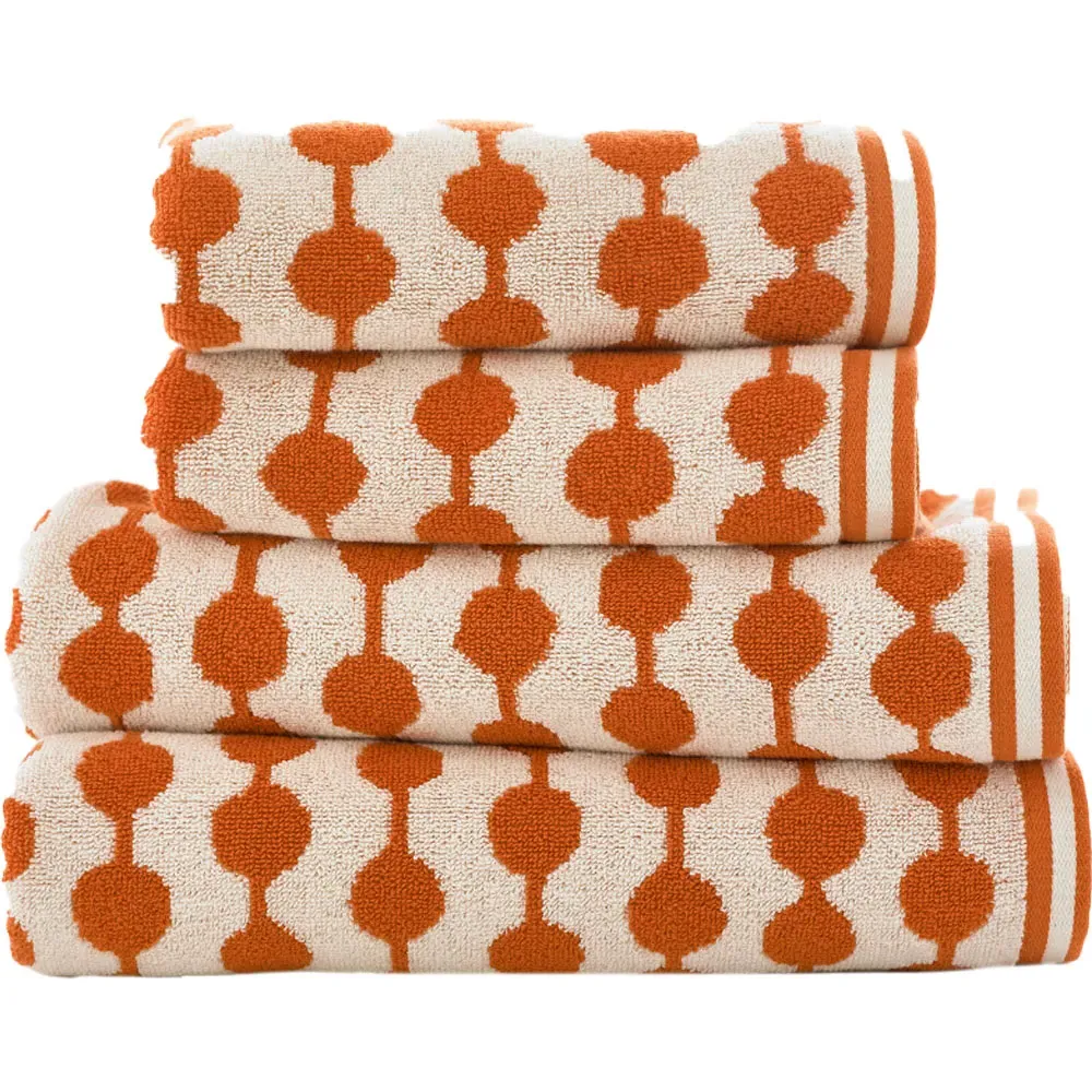 Bobbles Hand Towel 2 Pack - Orange, Cotton image