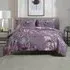 Botanical Flower Super King Size Duvet Set - Lilac, Cotton