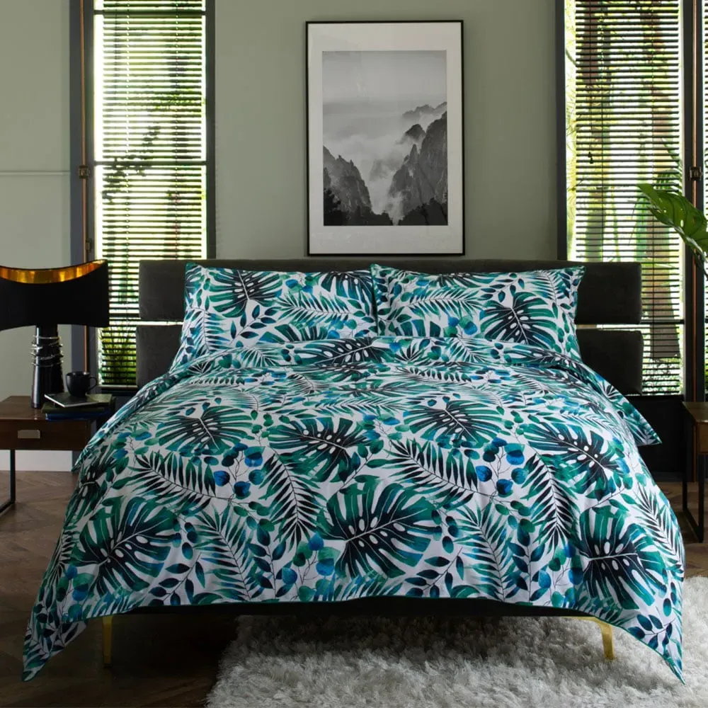Brazil Double Botanical Duvet Set - Green, Cotton