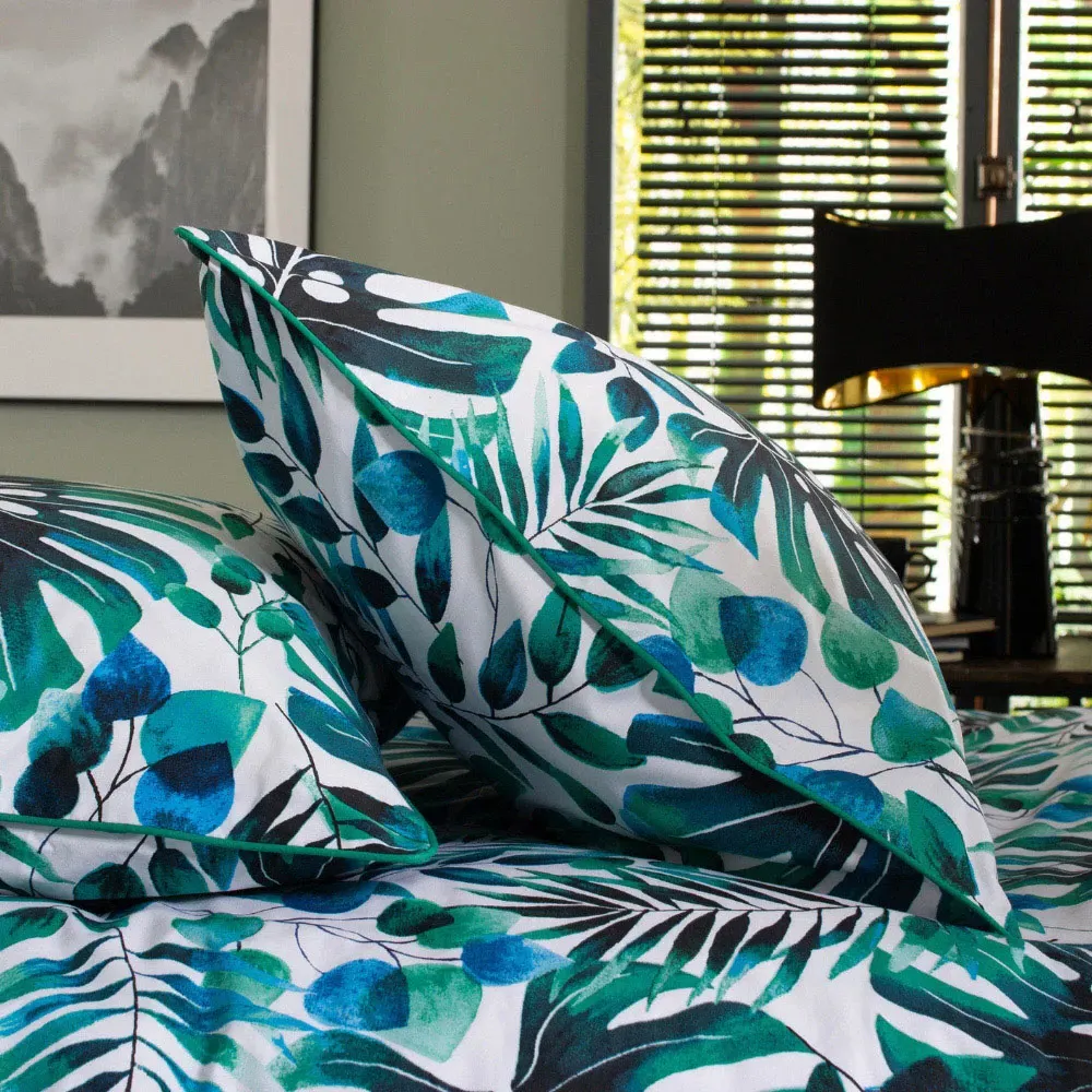 Brazil Single Botanical Duvet Set - Green, Cotton