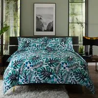 Brazil Single Botanical Duvet Set - Green, Cotton