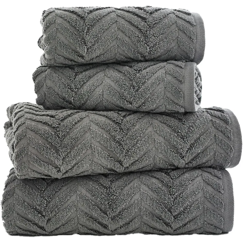 Catalonia Hand Towel 2 Pack - Dark Grey, Cotton image