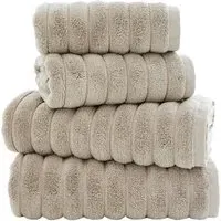 Catalonia Hand Towel 2 Pack - Mushroom, Cotton