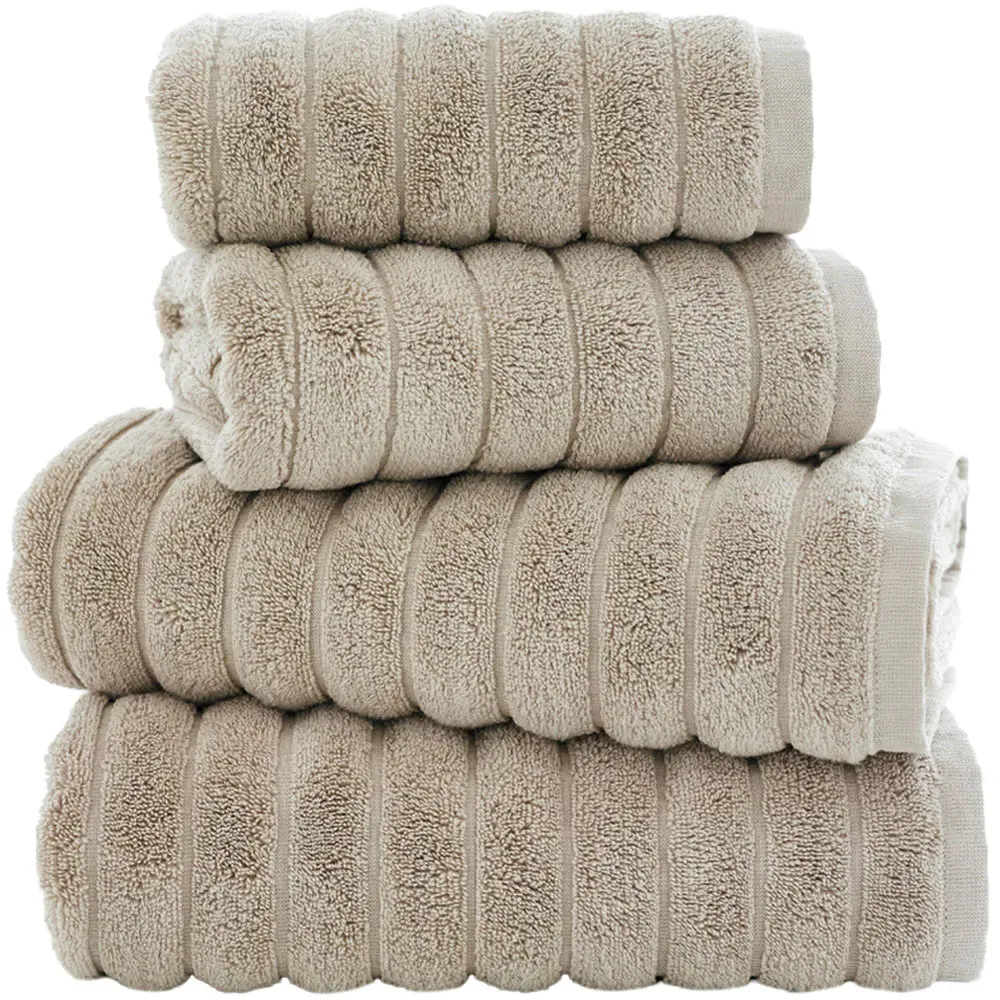 Catalonia Hand Towel 2 Pack - Mushroom, Cotton image