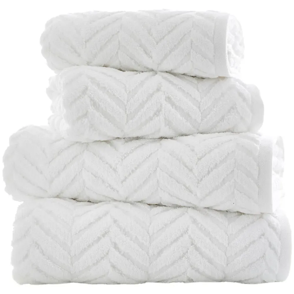 Catalonia Hand Towel 2 Pack - White, Cotton