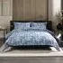 Chevron Double Duvet Set - Blue, Cotton