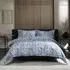 Chevron King Size Duvet Set - Blue, Cotton
