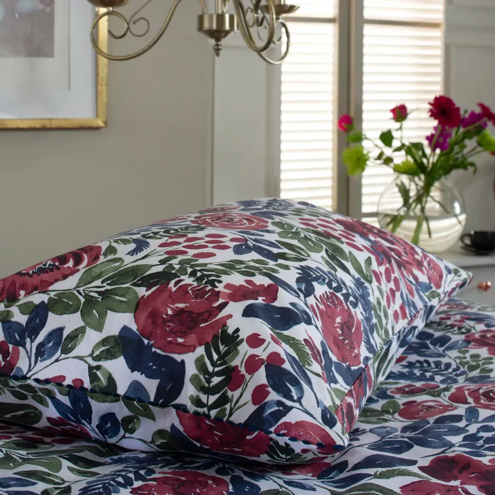 Double Wedding Day Duvet Set with Cushion Cover - Blue