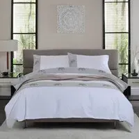 Elephants Super King Size Duvet Set - White, Cotton