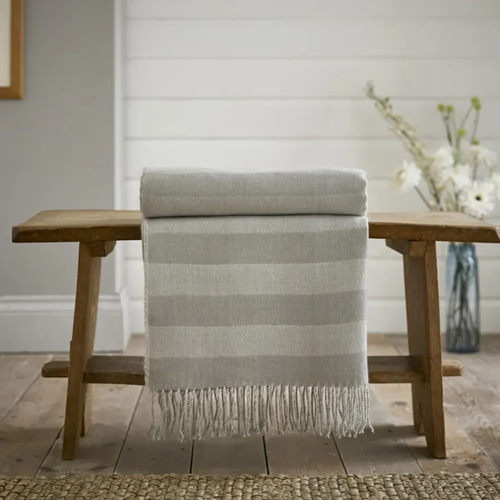 Elgin Large Plush Fleece Throw - Grey