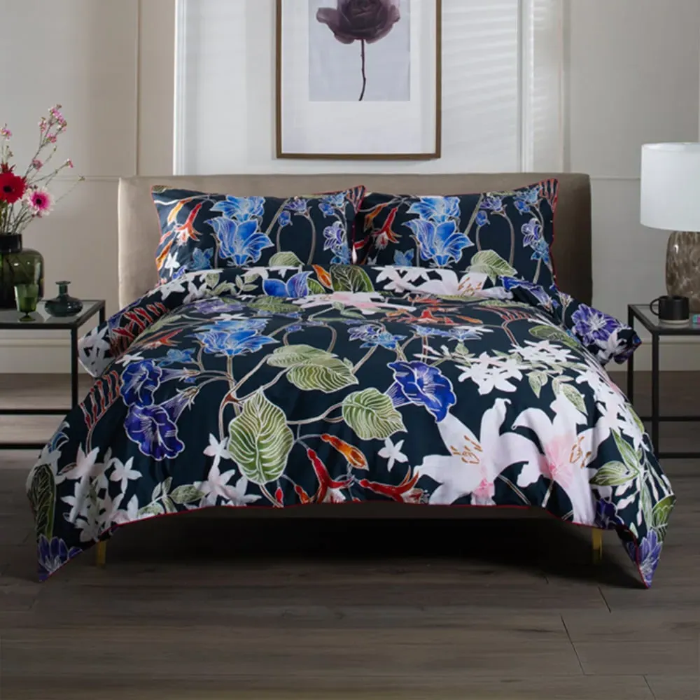 Floral Nightshade Single Duvet Set - Multi, Cotton image