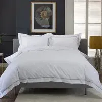 Hampstead King Size Duvet Set - Silver, Cotton