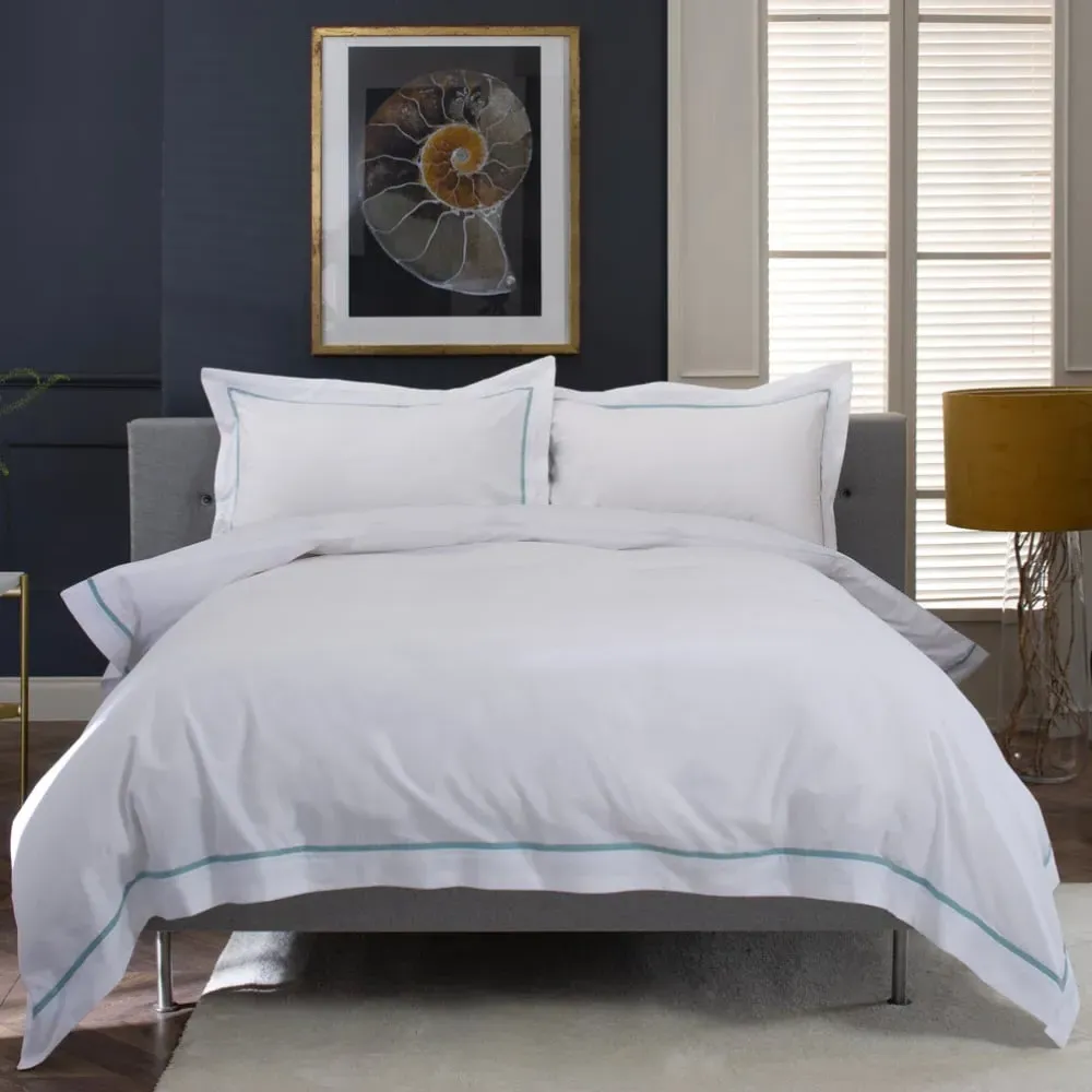 Hampstead Single Duvet Set - Light Blue, Cotton image