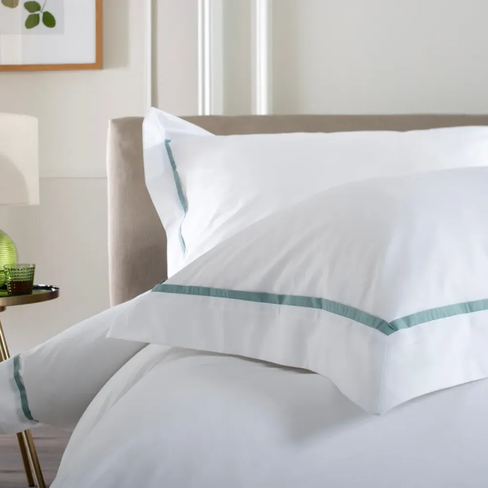 Hampstead Super King Size Duvet Set - Green, Cotton