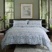 King Size Botanical Garden 180 Thread Count Duvet Set - Blue