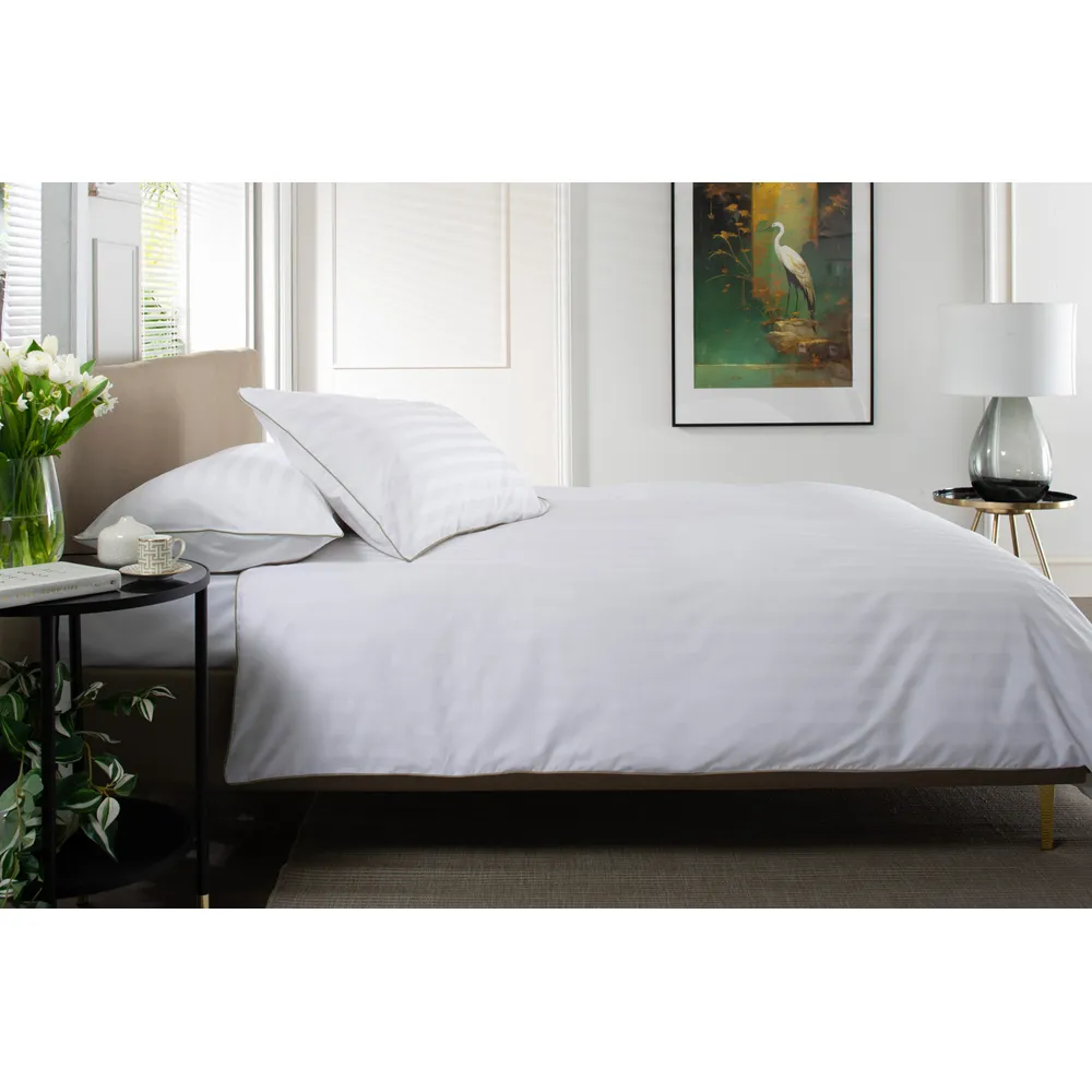 Loxley King Size Duvet Set - White, Cotton