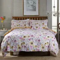Mary Mary Super King Size Duvet Cover and Pillowcase Set - Grey