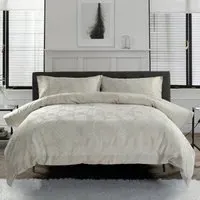 Opulent Double Jacquard Duvet Set - Cream
