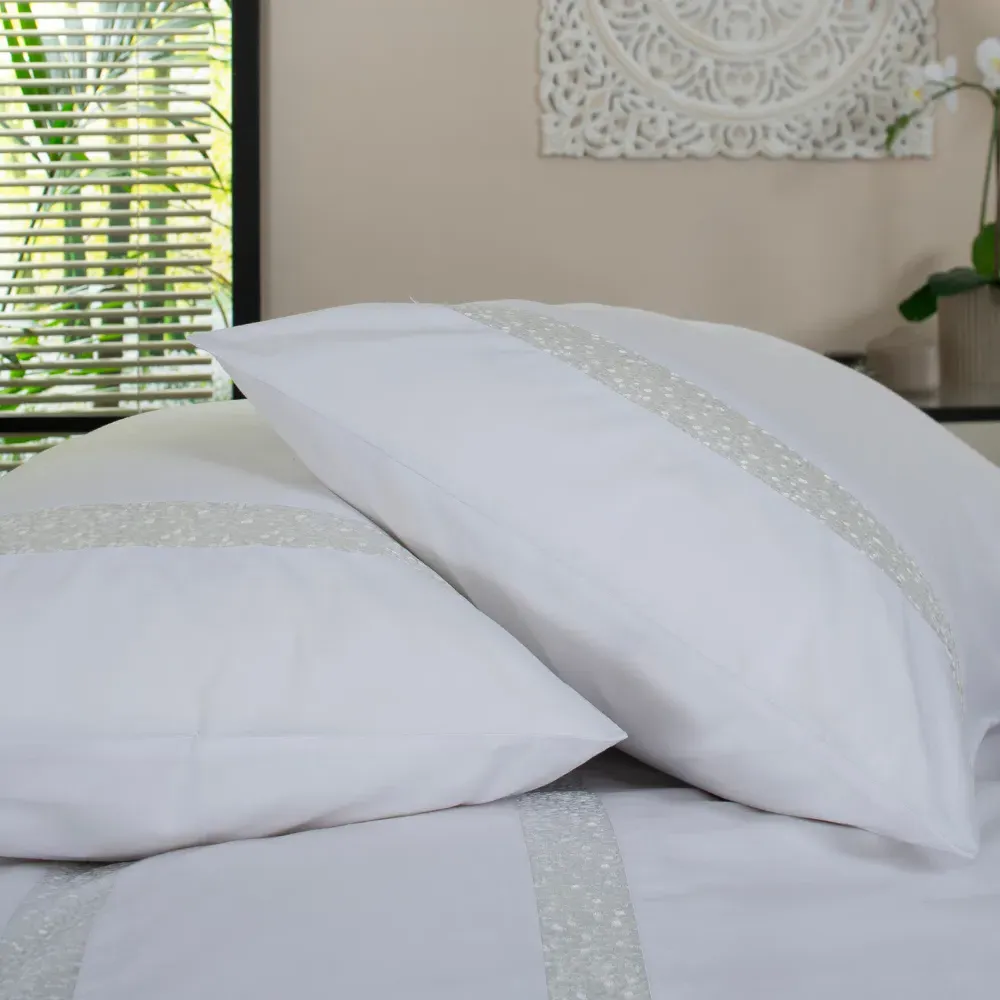 Organdie Swirl Double Duvet Set - Blue, Cotton