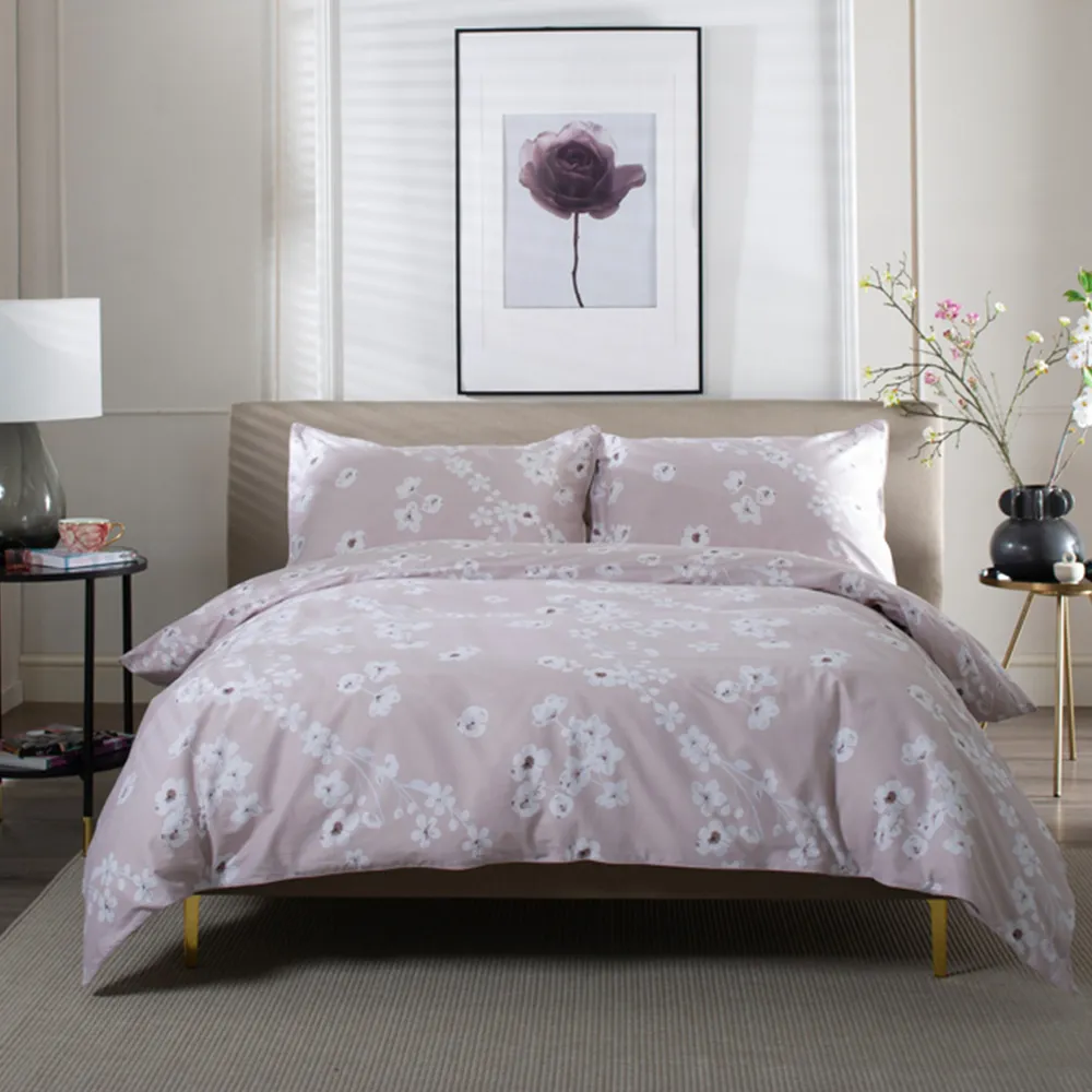 Petite Fleure Double Duvet Set - Pink, Cotton