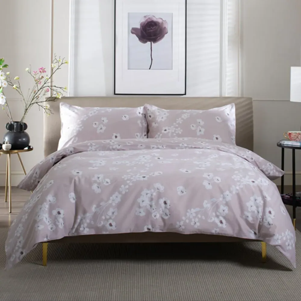 Petite Fleure Double Duvet Set - Pink, Cotton