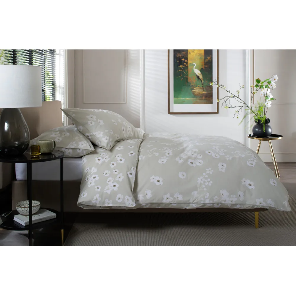 Petite Fleure King Size Duvet Set - Cream, Cotton