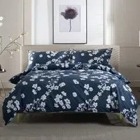 Petite Fleure Super King Duvet Set - White, Cotton