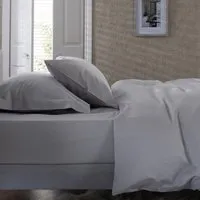 Platinum King Size Fitted Bed Sheet - Silver, Cotton