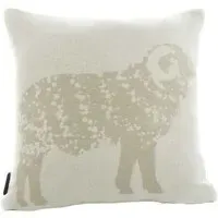 Ram Acrylic Cushion 45x45cm - Cream
