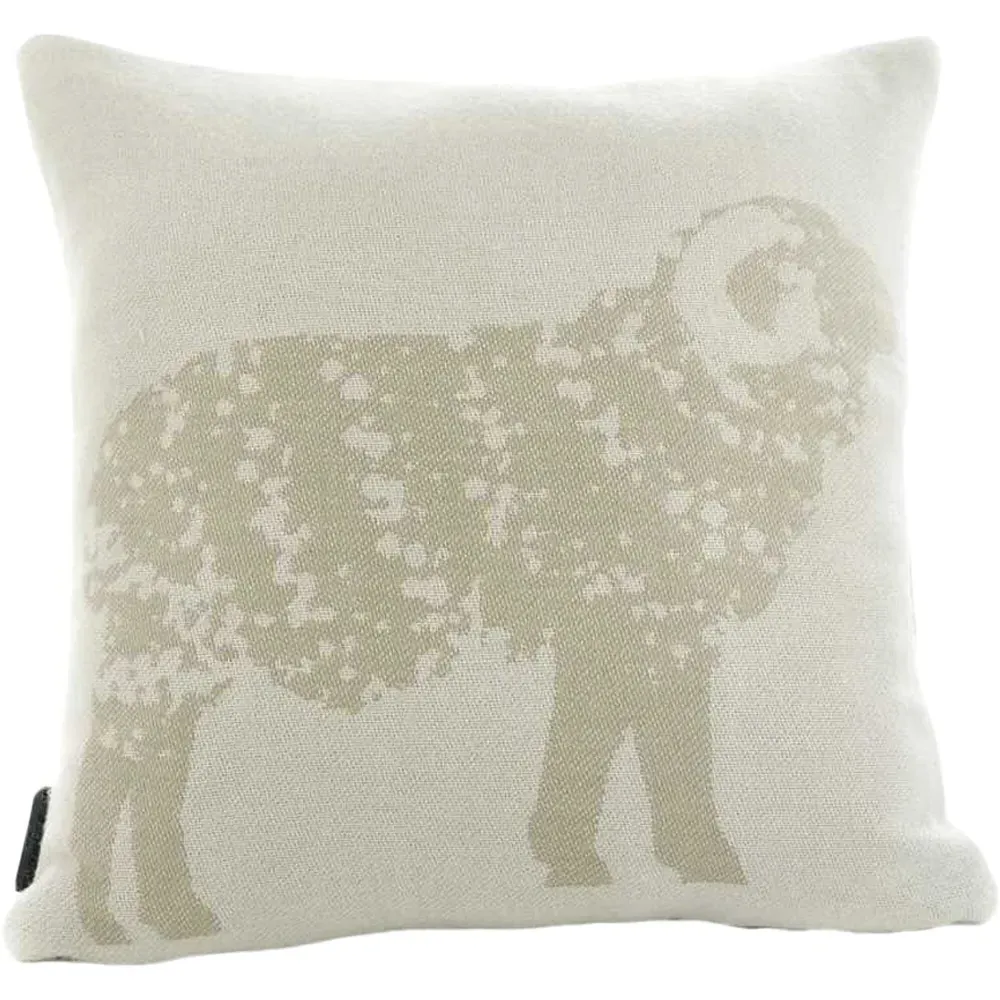 Ram Acrylic Cushion 45x45cm - Cream