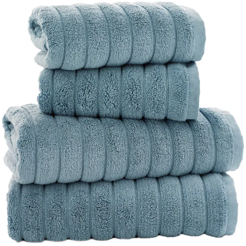 Ribbleton Bath Sheet - Blue, Cotton