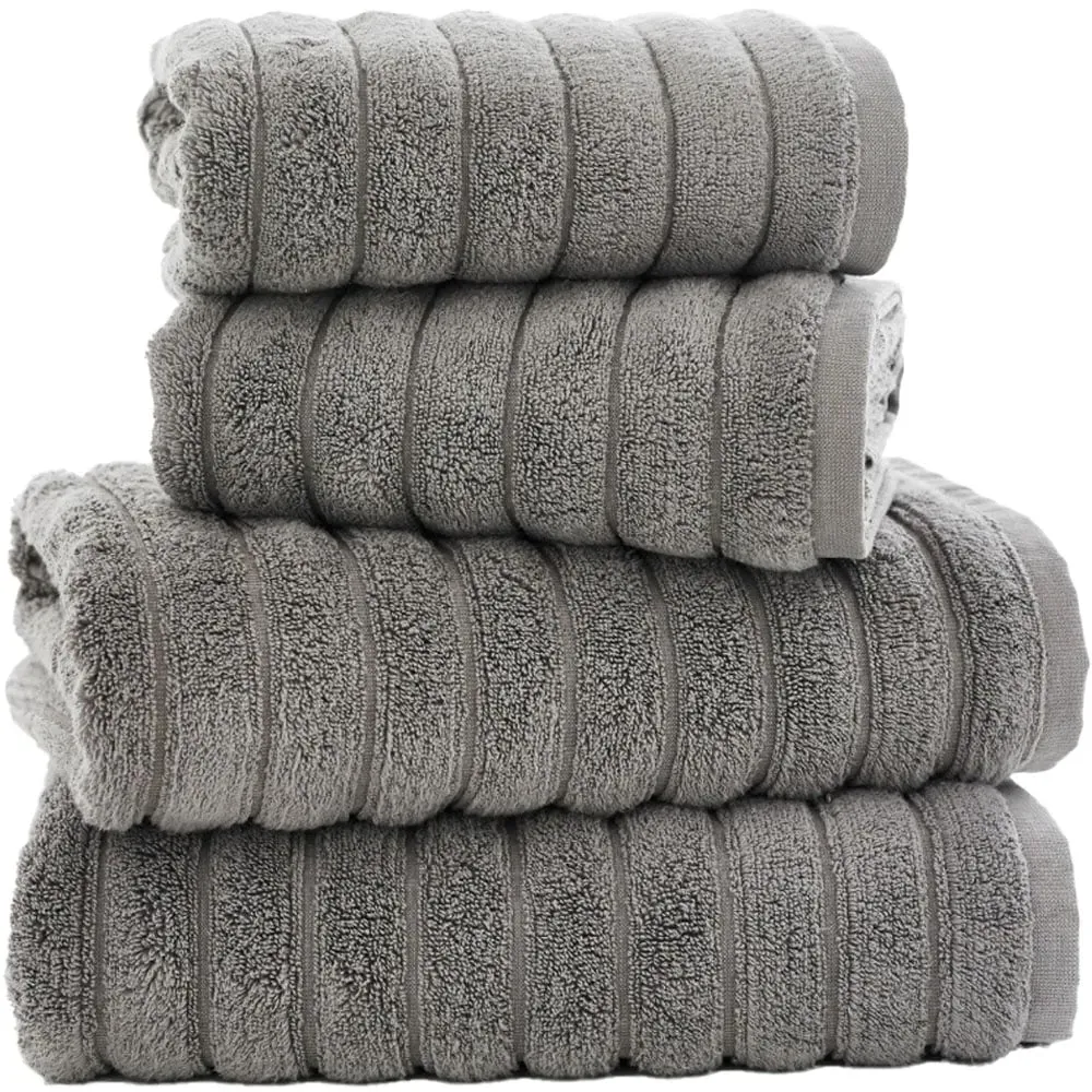 Ribbleton Bath Towel - Silver, Cotton