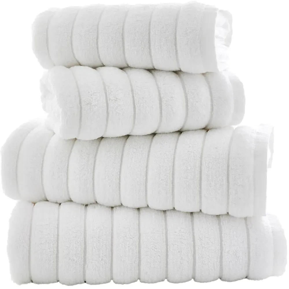 Ribbleton Bath Towel - White, Cotton image