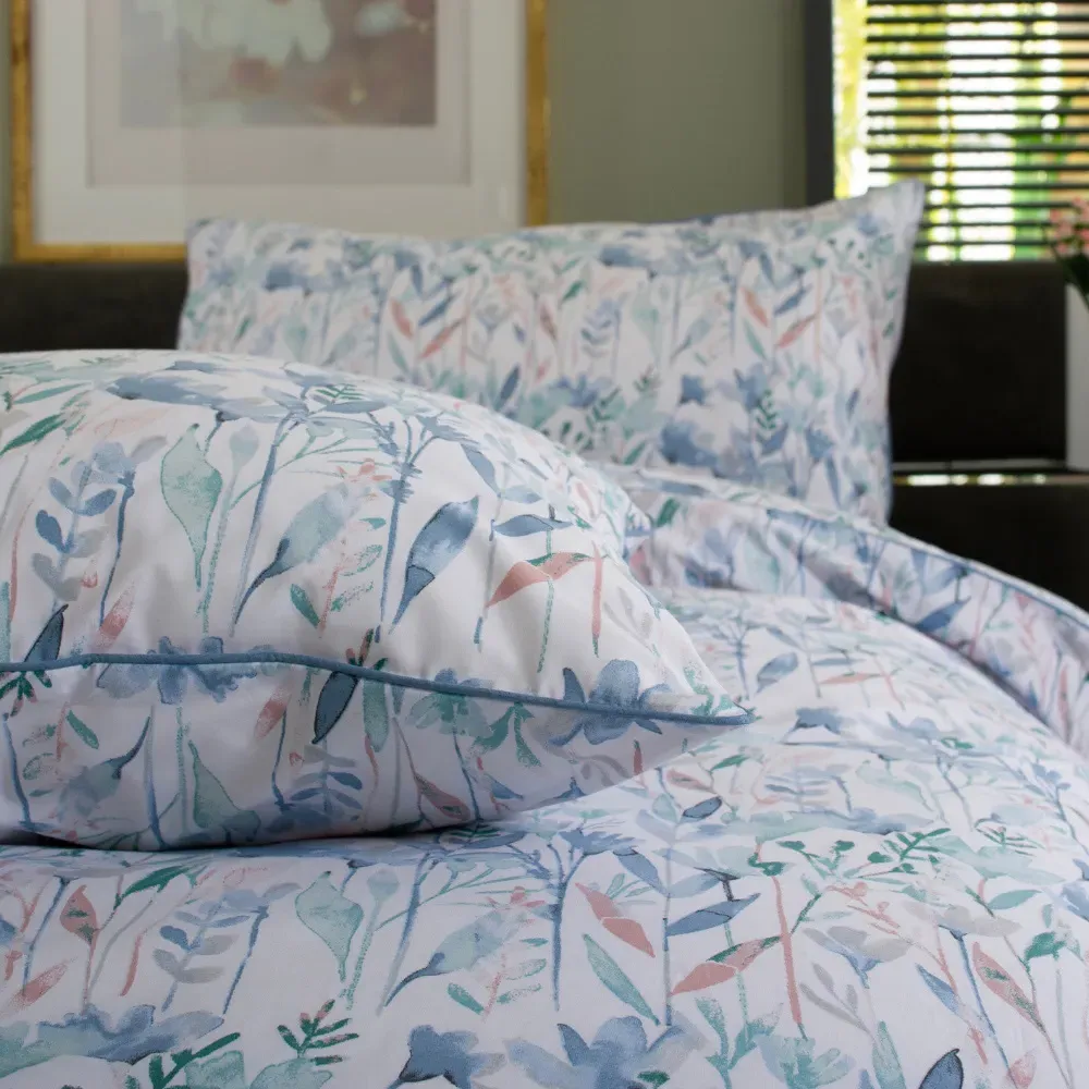 Single Botanical Garden 180 Thread Count Duvet Set - Blue