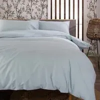 Single Duck Egg Duvet Set - Blue, Cotton