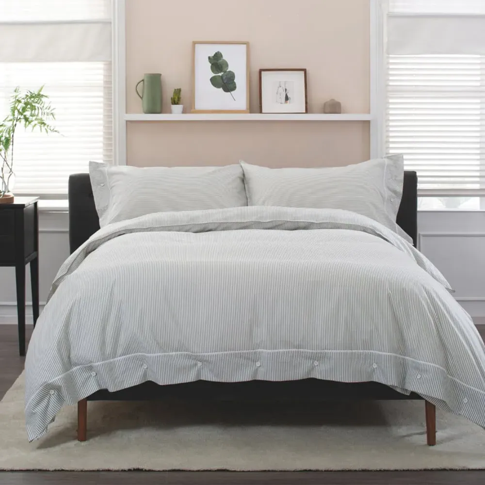 Southport Double Duvet Set - Green, Cotton